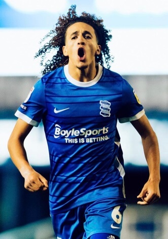 Hannibal Mejbri during the match.